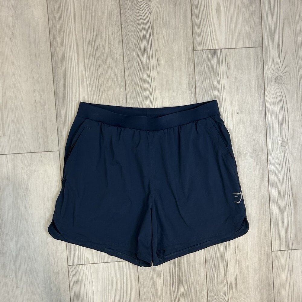Gymshark Men's Navy Blue Athletic Shorts